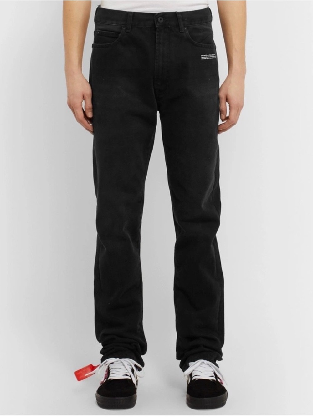 Off-White Denim Black Straight-Leg Men’s Jeans